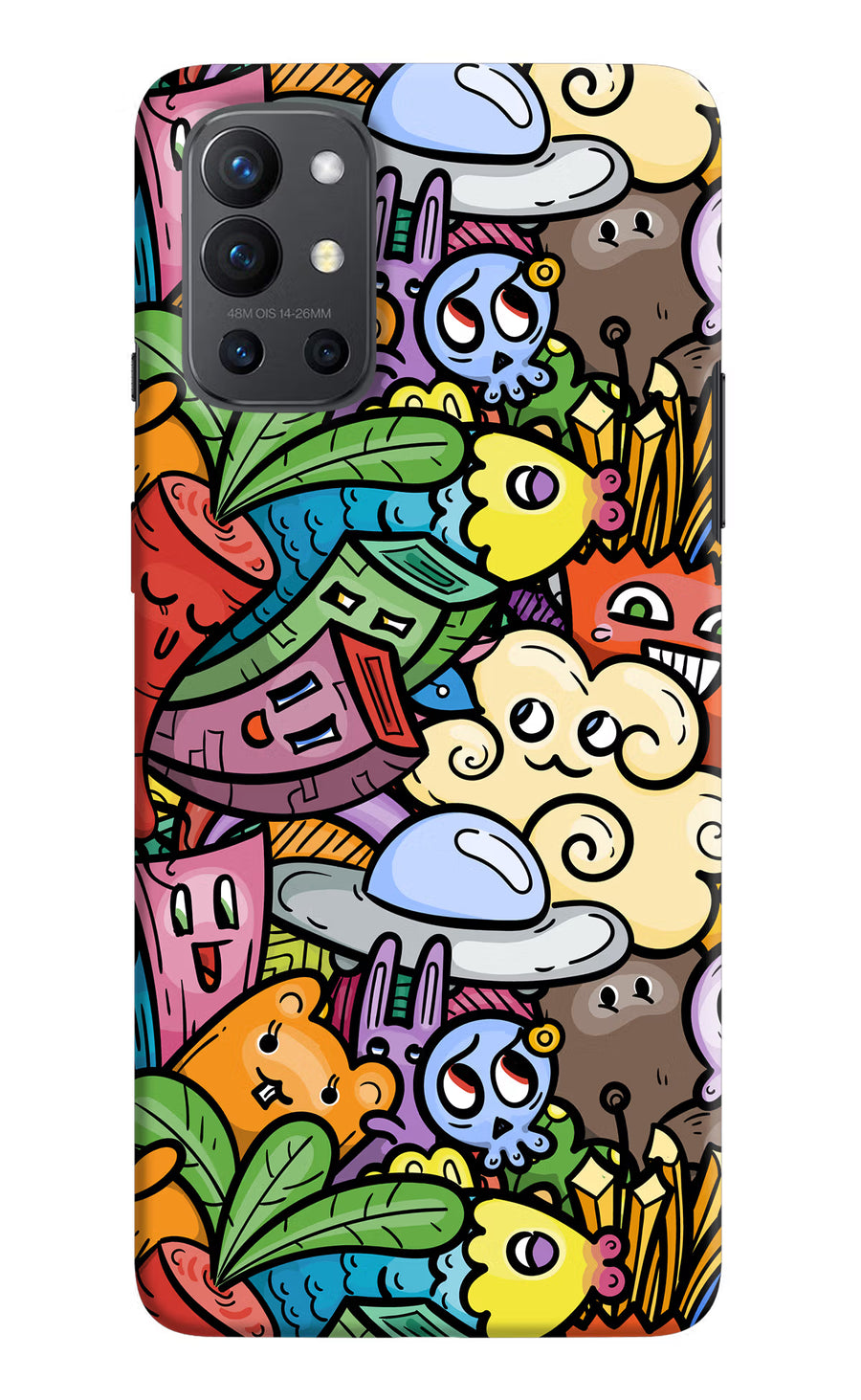 Veggie Doodle Oneplus 9R Back Cover, Hard case