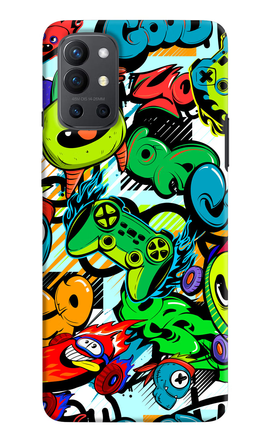 Game Doodle Oneplus 9R Back Cover, Hard case