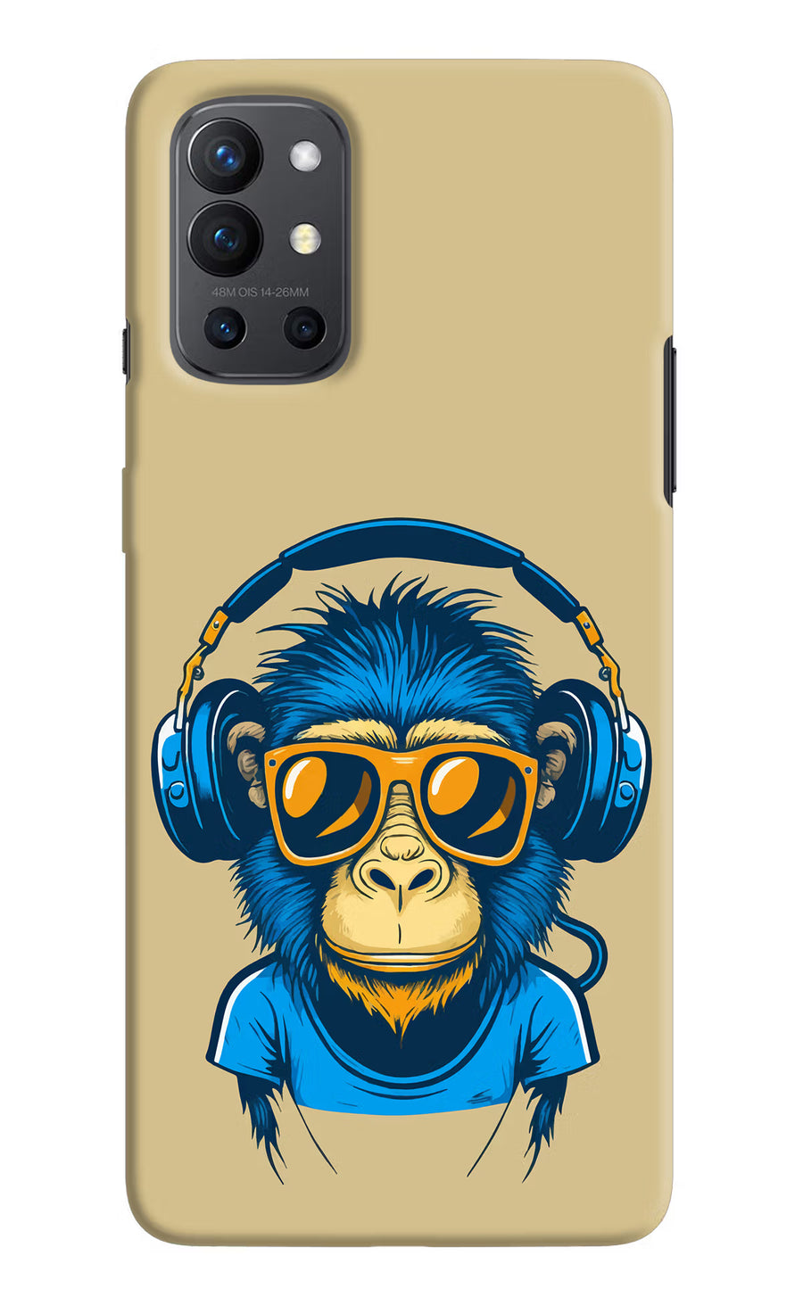 Monkey Headphone Oneplus 9R Back Cover, Hard case