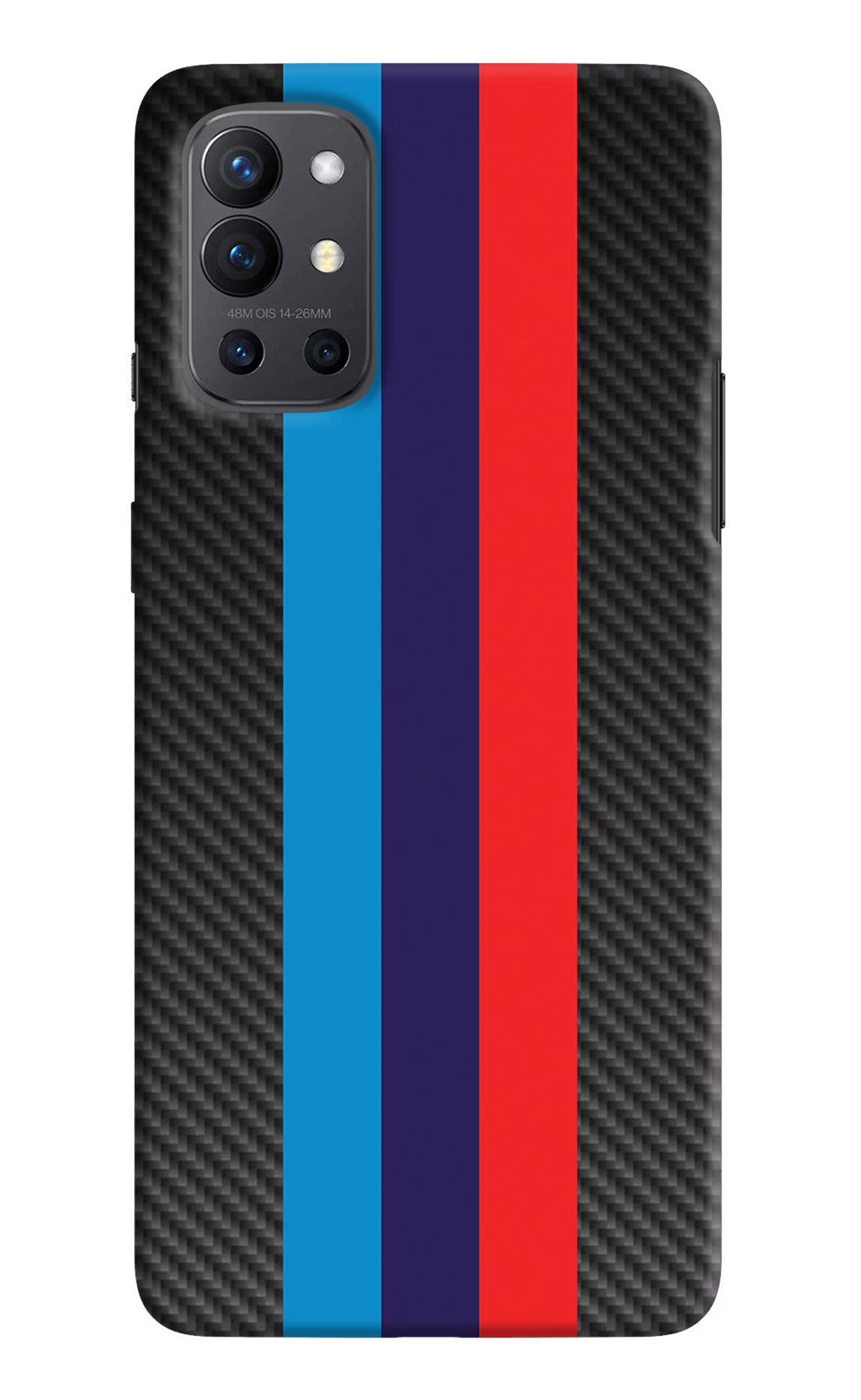 BMW Stripes Pattern Oneplus 9R Hard Case Back Cover by Casekaro