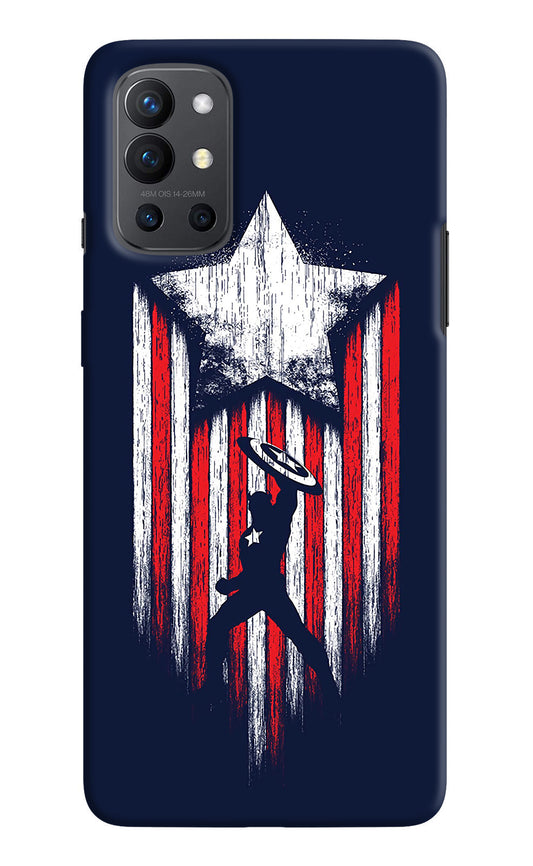 Captain America Marvel Art Oneplus 9R Back Cover