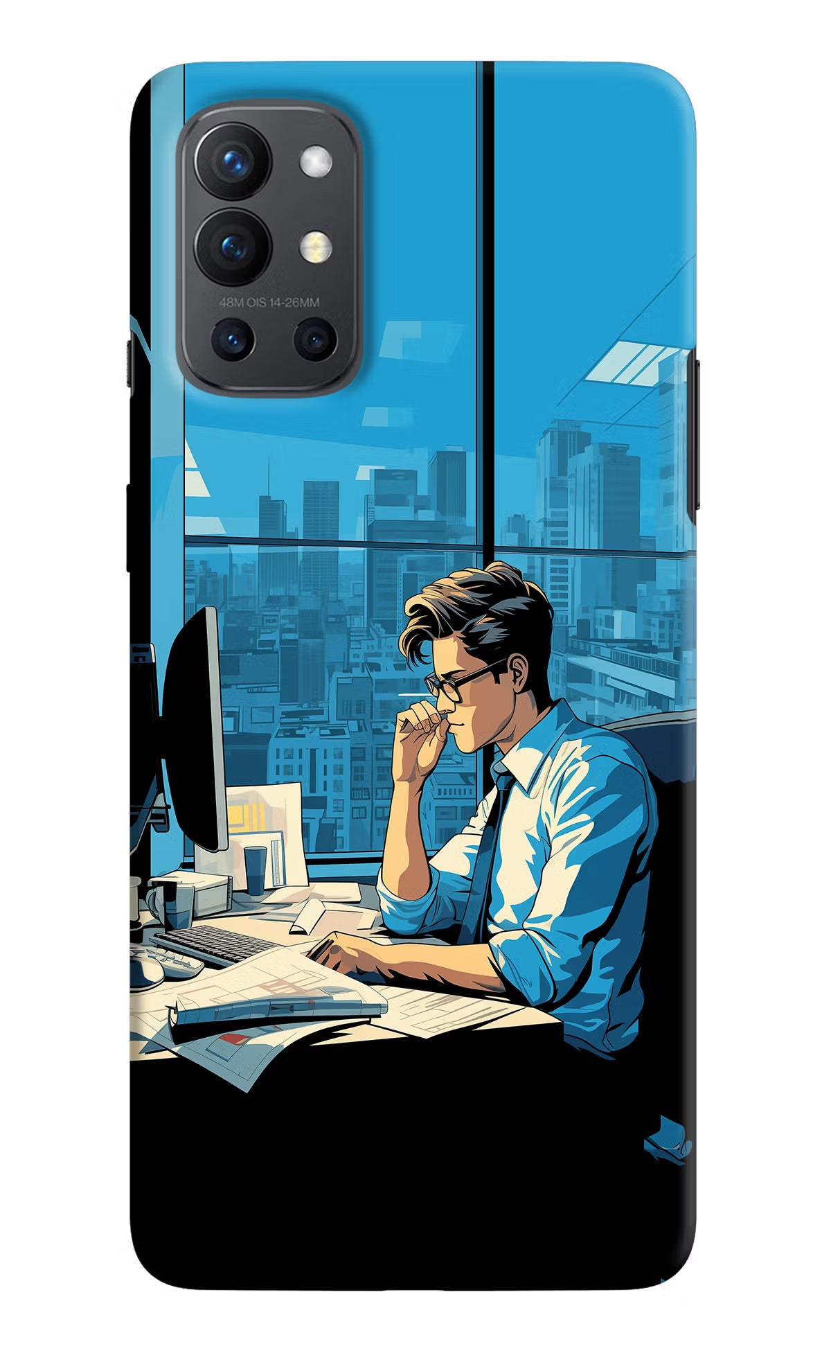 Focused Hustler (AI Generated) Oneplus 9R Hard Case Back Cover by Casekaro