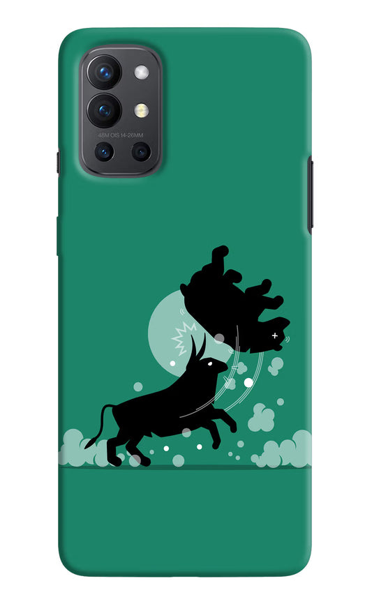 Bull Conqueror Oneplus 9R Hard Case Back Cover by Casekaro