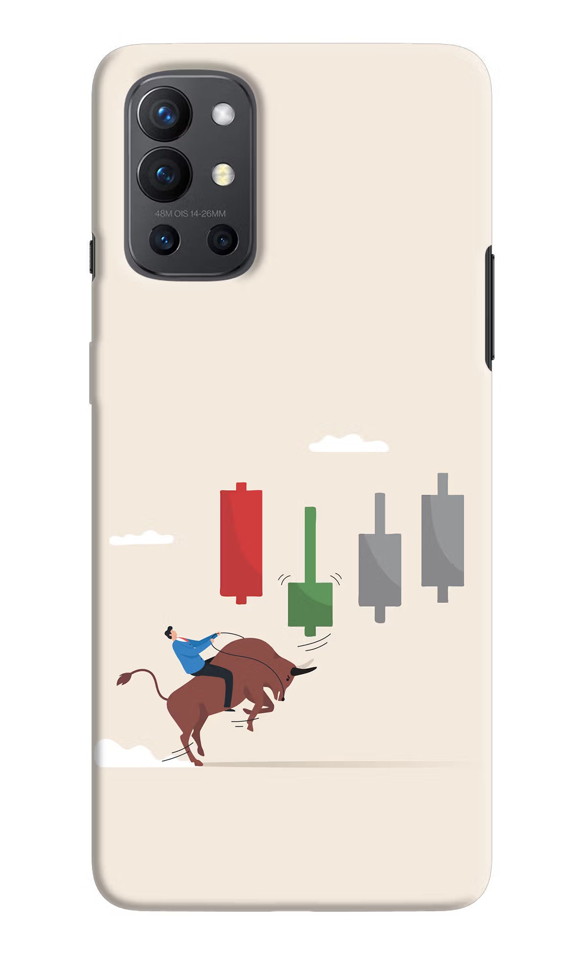 Bull Trading Momentum Oneplus 9R Hard Case Back Cover by Casekaro