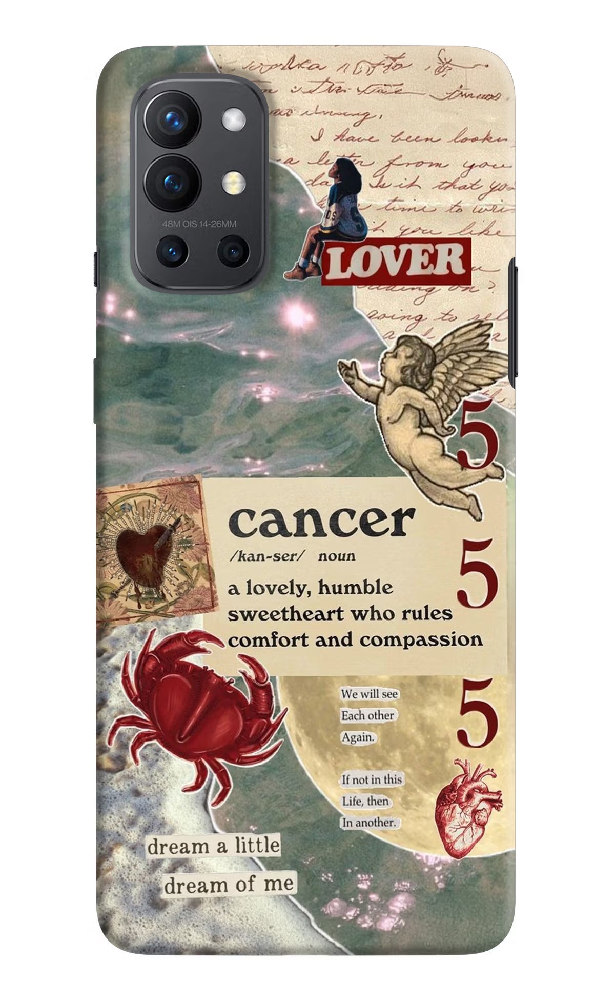 Cancer Zodiac Oneplus 9R Hard Case Back Cover by Casekaro