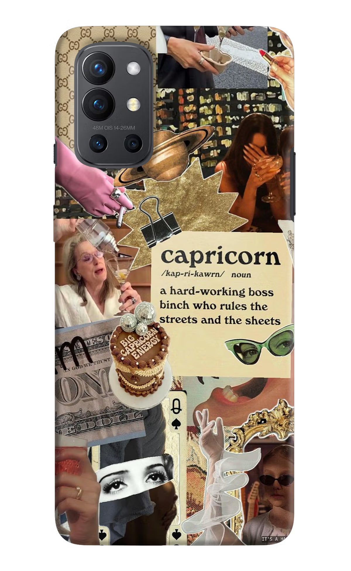 Capricorn Zodiac Oneplus 9R Hard Case Back Cover by Casekaro