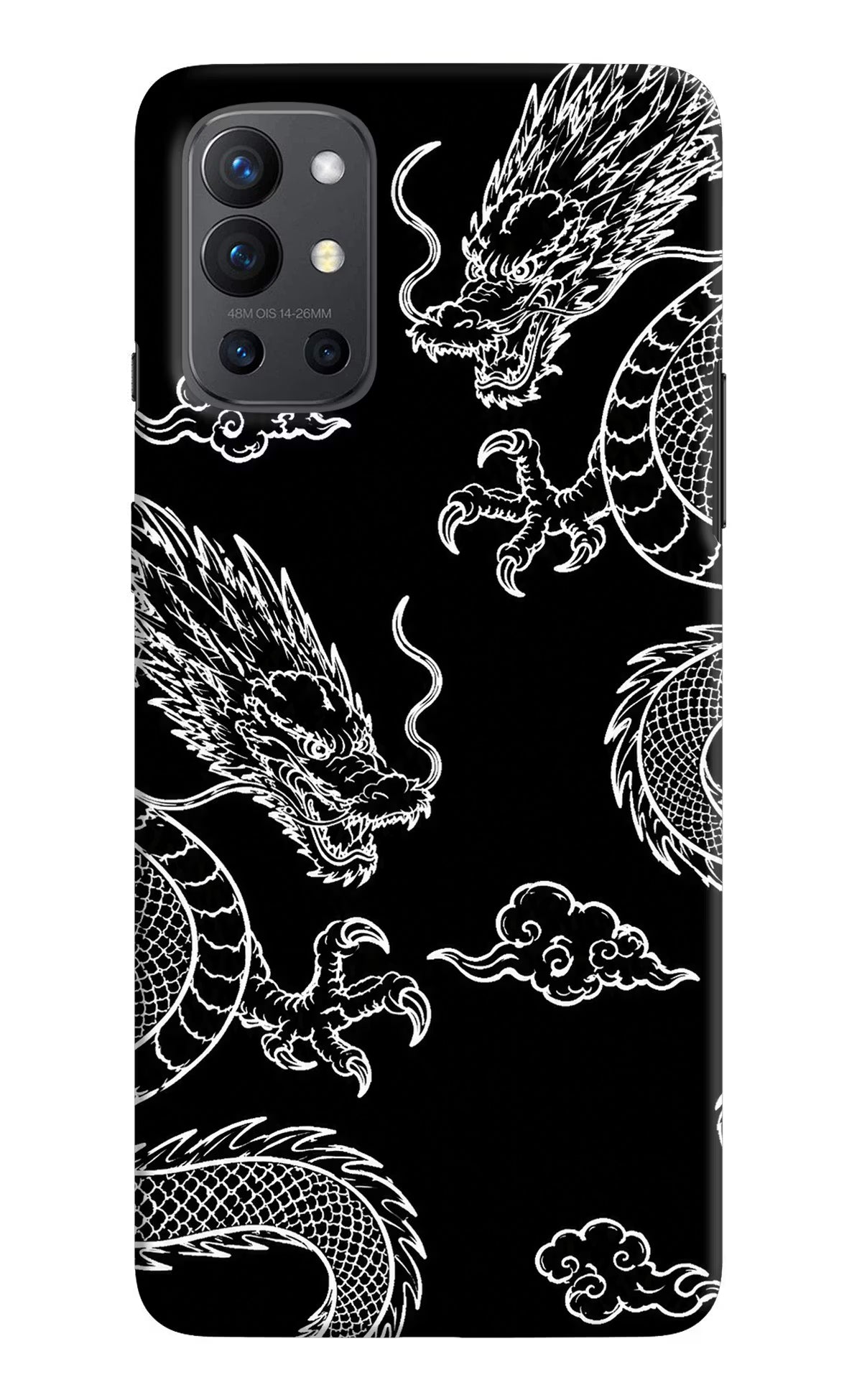 Twin Dragons Oneplus 9R Hard Case Back Cover by Casekaro