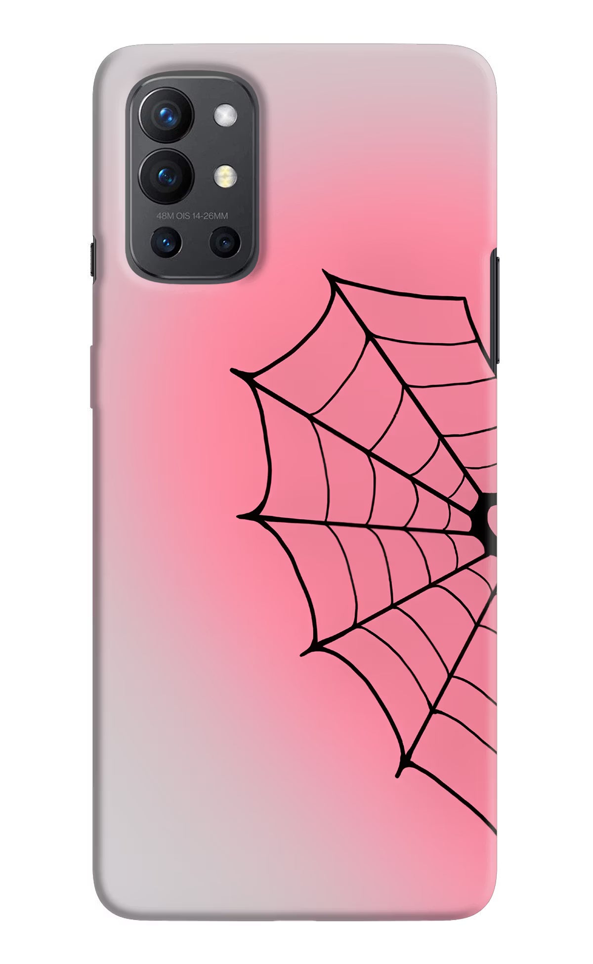 Pink Web Oneplus 9R Back Cover