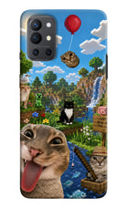 Minecraft Cat Chaos Oneplus 9R Hard Case Back Cover by Casekaro