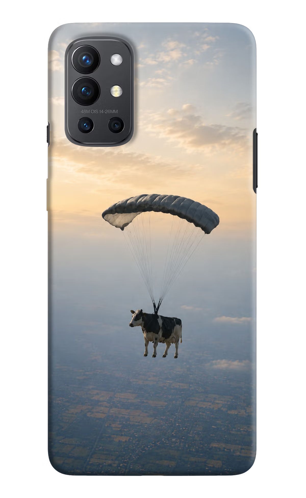 Skydiving Cow Oneplus 9R Back Cover