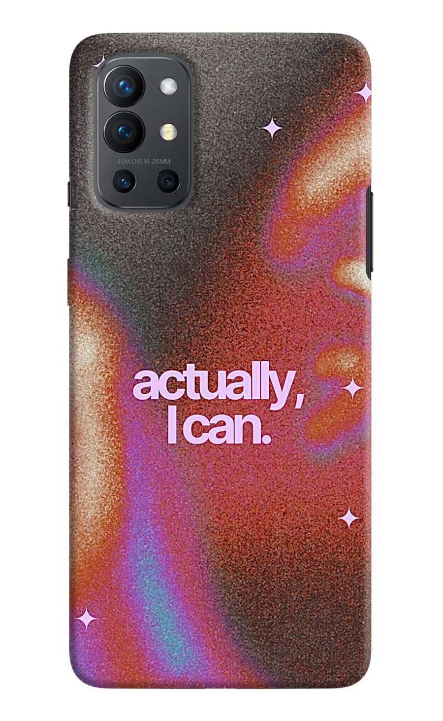 Pink Aura Oneplus 9R Back Cover, Hard case