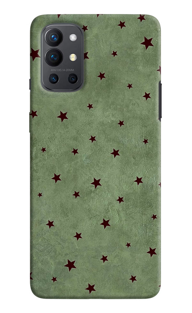 Green Stars Oneplus 9R Hard Case Back Cover by Casekaro