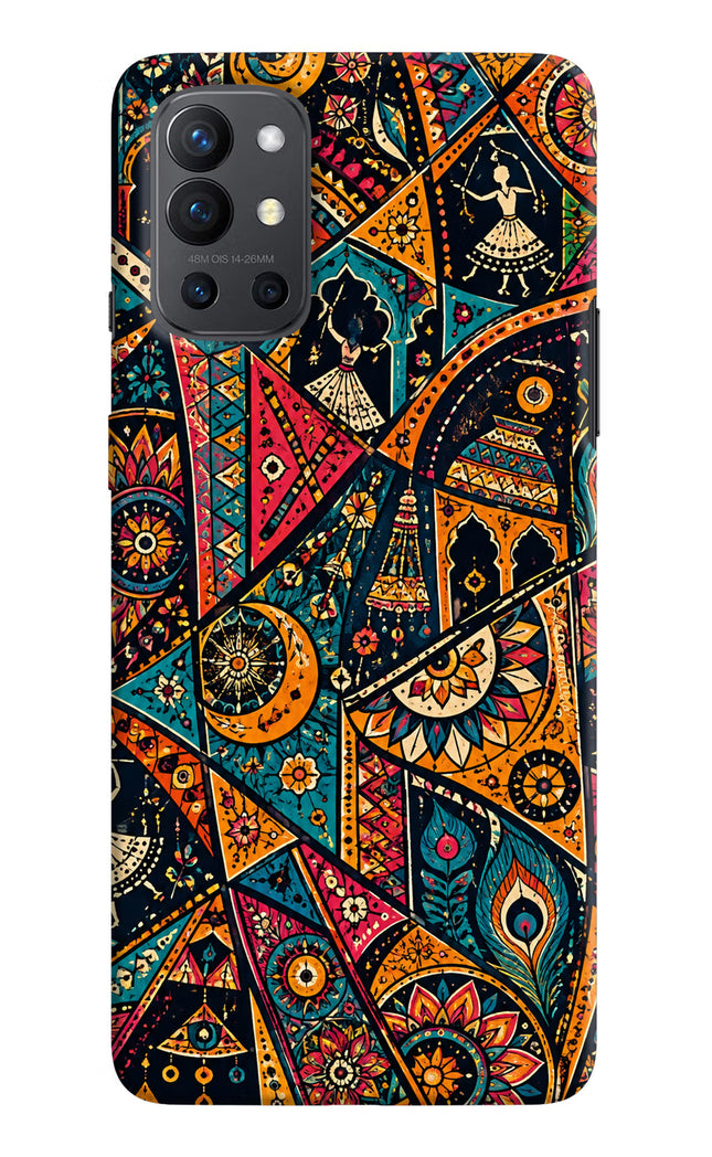Folk Print Oneplus 9R Hard Case Back Cover by Casekaro