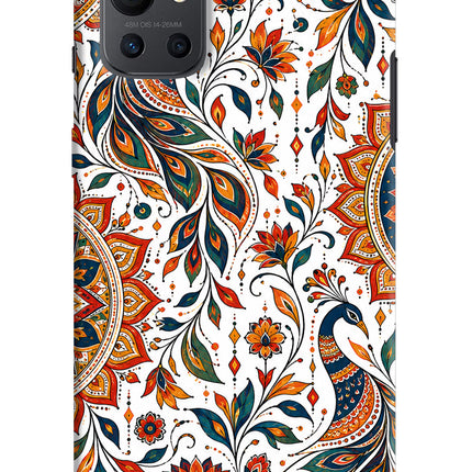 White Mayura Oneplus 9R Back Cover