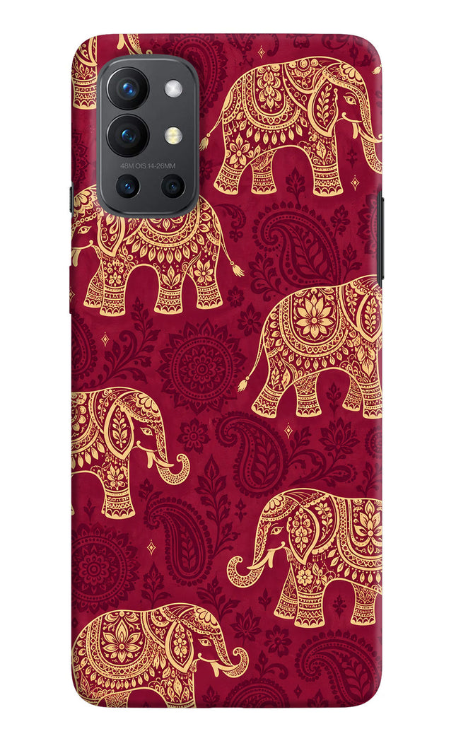 Maroon Elephant Oneplus 9R Hard Case Back Cover by Casekaro