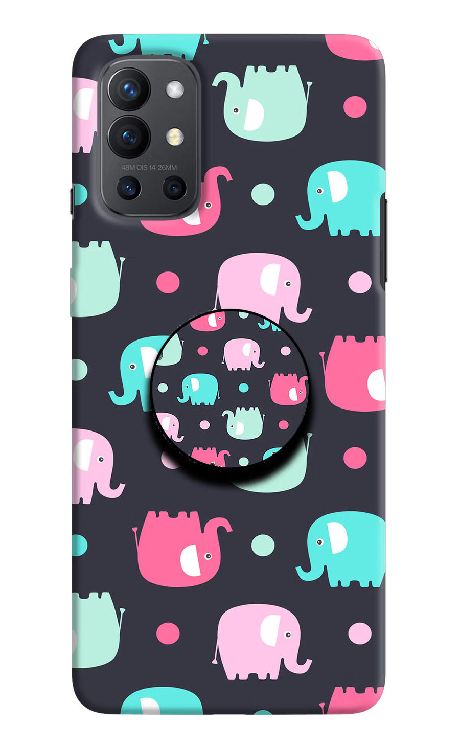 Baby Elephants Oneplus 9R Pop Case, Hard case