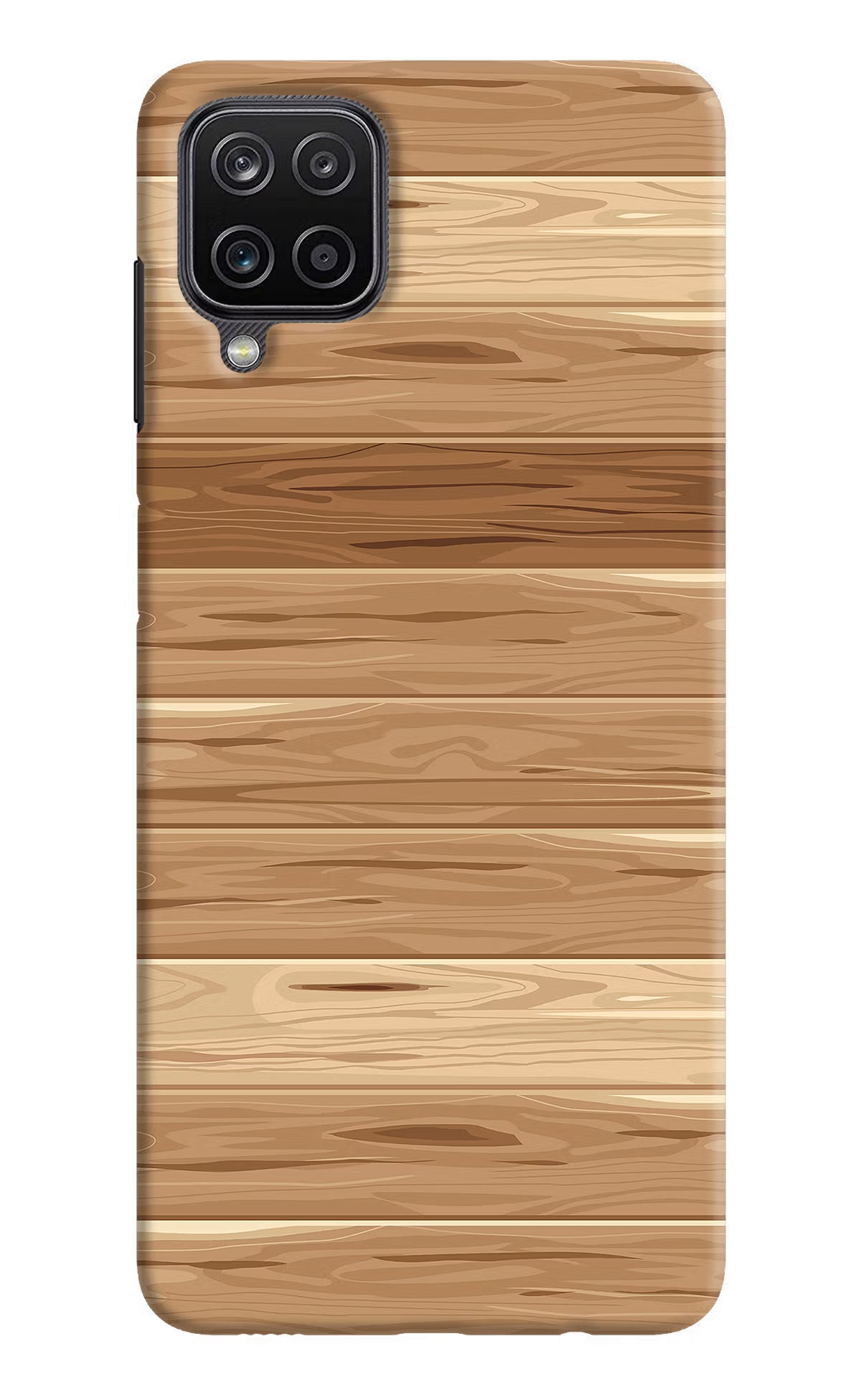 Wooden Vector Samsung M12/F12 Hard Case Back Cover by Casekaro