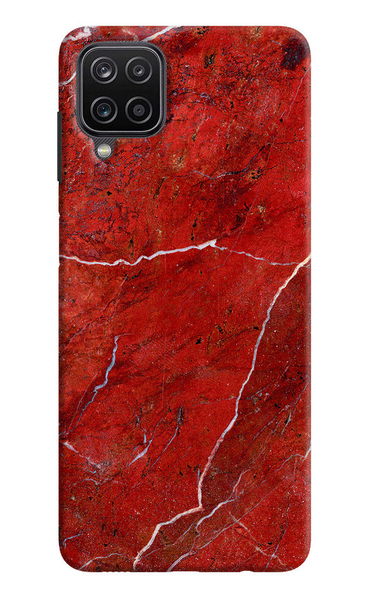 Red Marble Design Samsung M12/F12 Hard Case Back Cover by Casekaro
