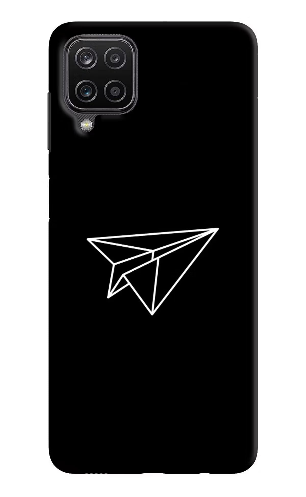 Paper Plane White Samsung M12/F12 Hard Case Back Cover by Casekaro