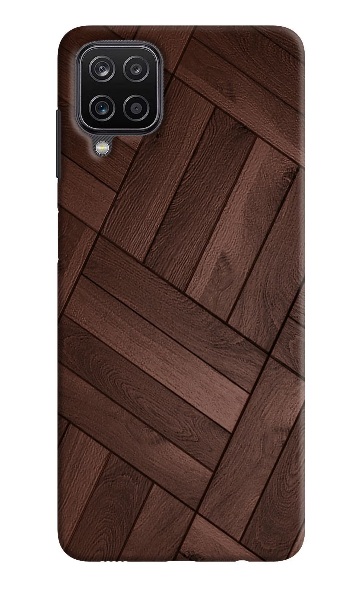 Wooden Texture Design Samsung M12/F12 Hard Case Back Cover by Casekaro