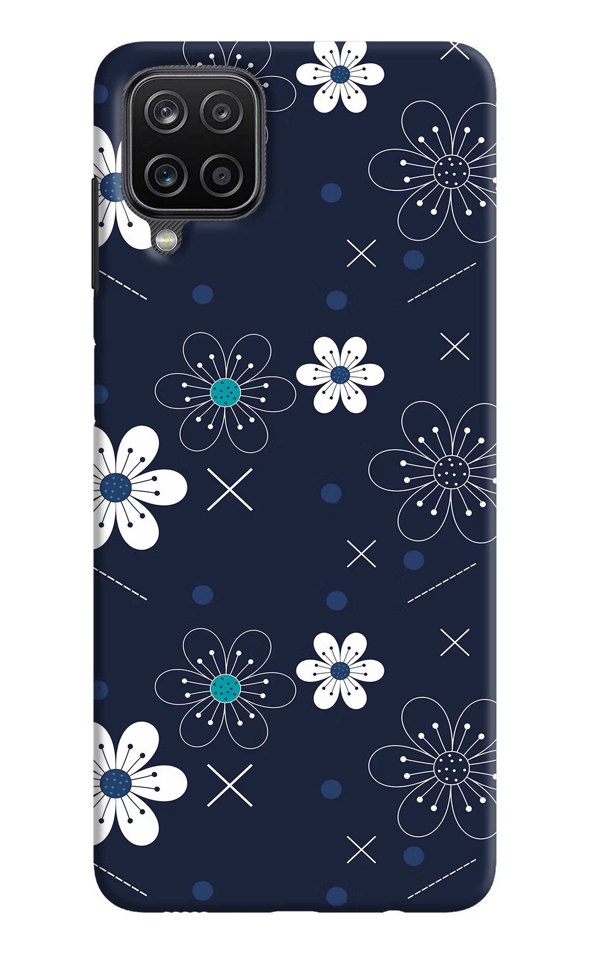 Flowers Samsung M12/F12 Hard Case Back Cover by Casekaro