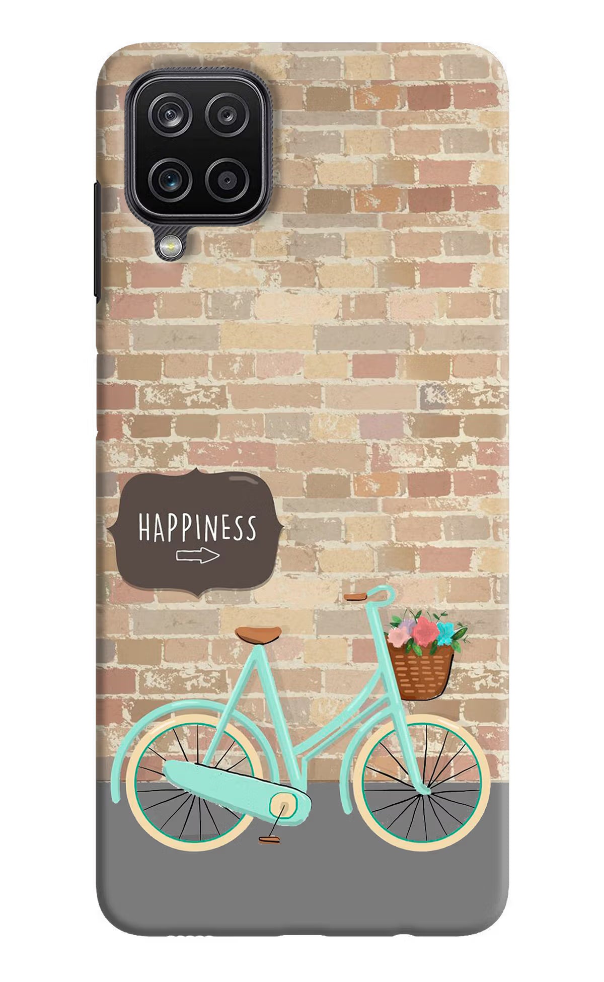 Happiness Artwork Samsung M12/F12 Hard Case Back Cover by Casekaro