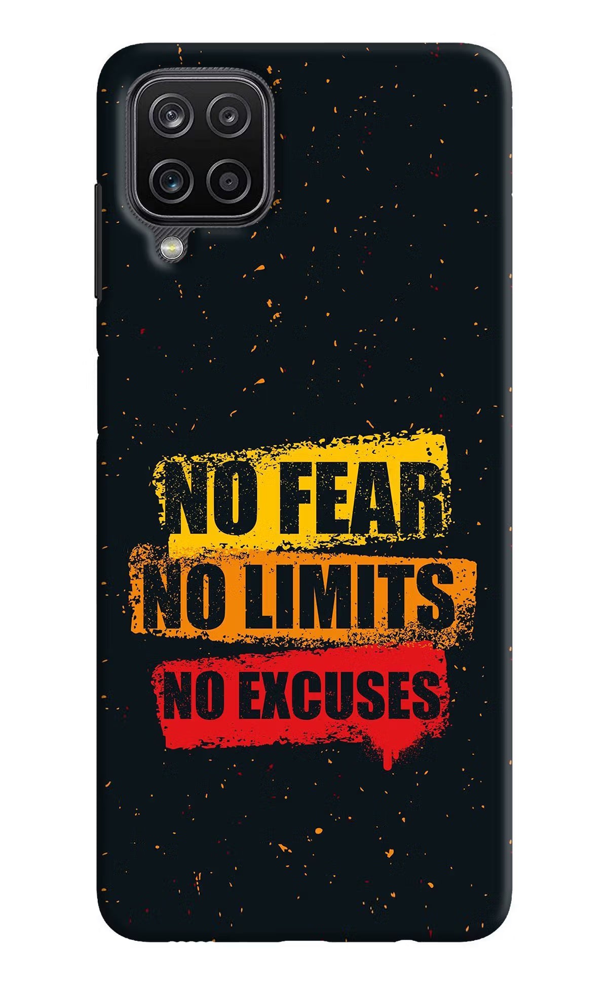 No Fear No Limits No Excuse Samsung M12/F12 Hard Case Back Cover by Casekaro
