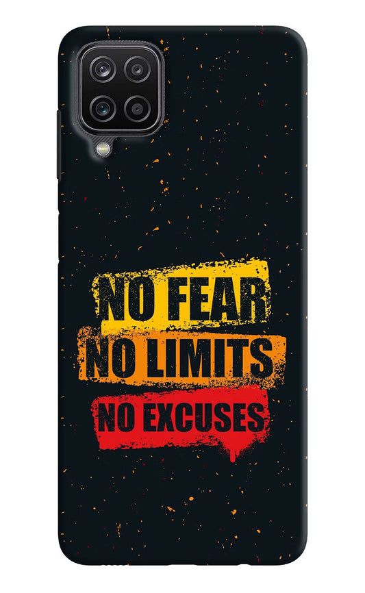 No Fear No Limits No Excuse Samsung M12/F12 Hard Case Back Cover by Casekaro