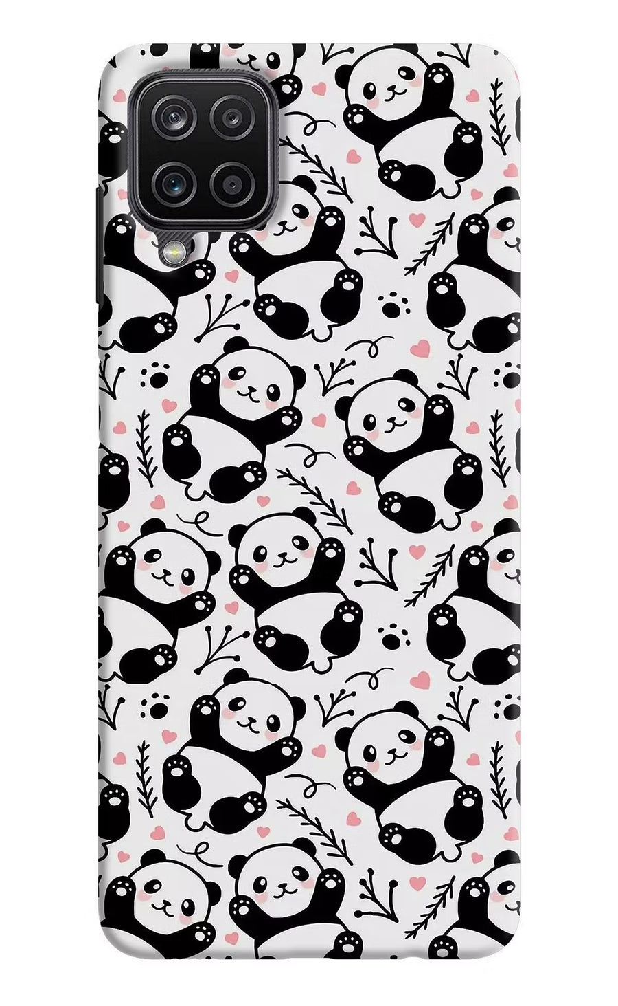 Cute Panda Samsung M12/F12 Back Cover, Hard case