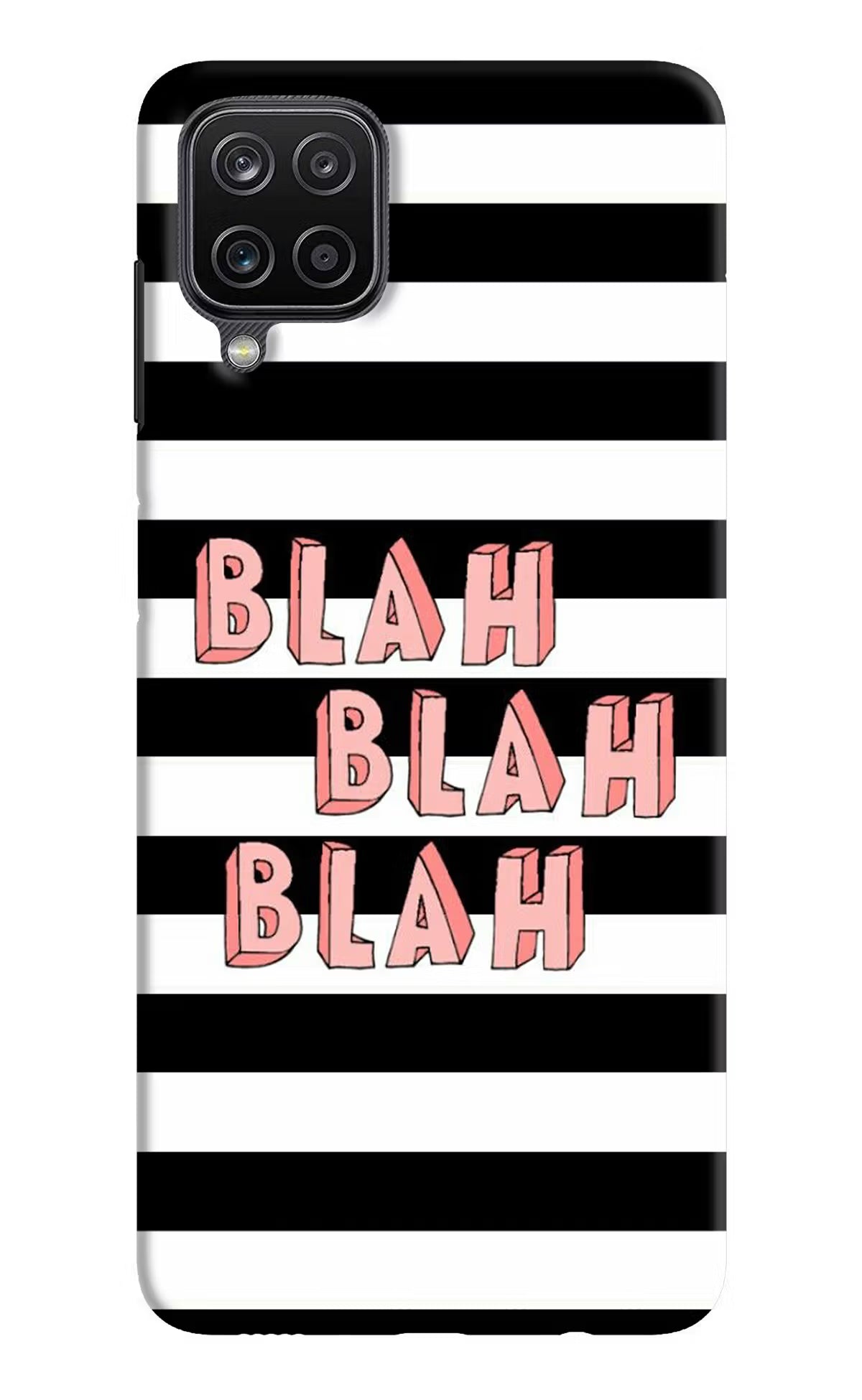 Blah Blah Blah Samsung M12/F12 Hard Case Back Cover by Casekaro