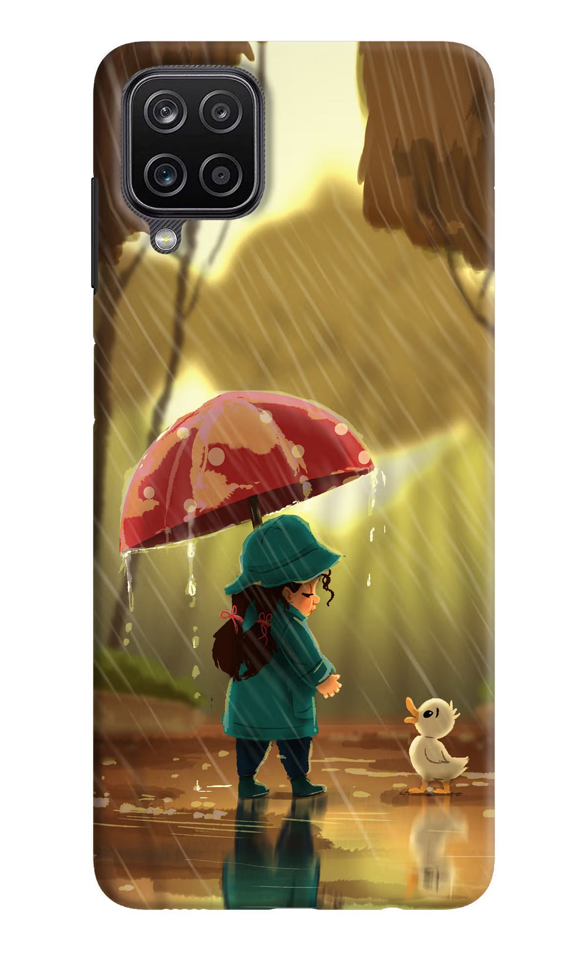 Rainy Day Samsung M12/F12 Hard Case Back Cover by Casekaro