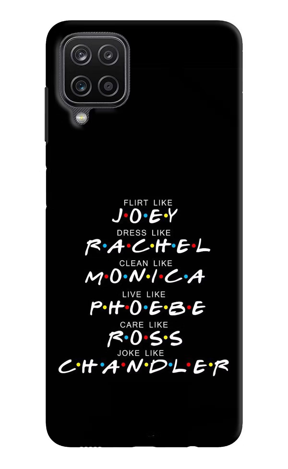 FRIENDS Character Samsung M12/F12 Hard Case Back Cover by Casekaro