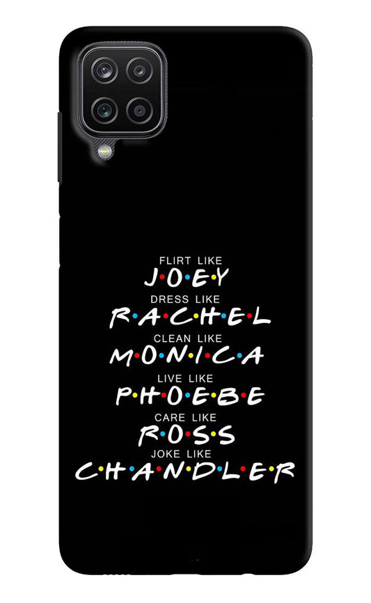 FRIENDS Character Samsung M12/F12 Hard Case Back Cover by Casekaro