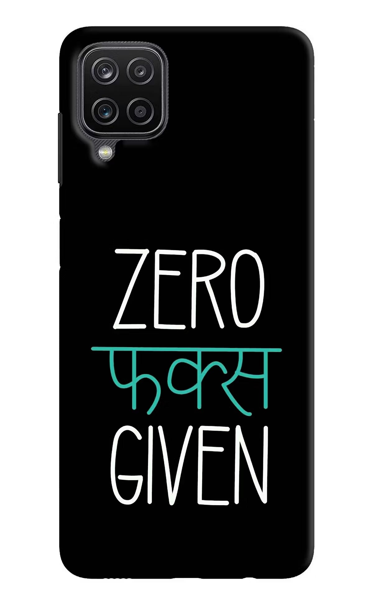 Zero Fucks Given Samsung M12/F12 Hard Case Back Cover by Casekaro
