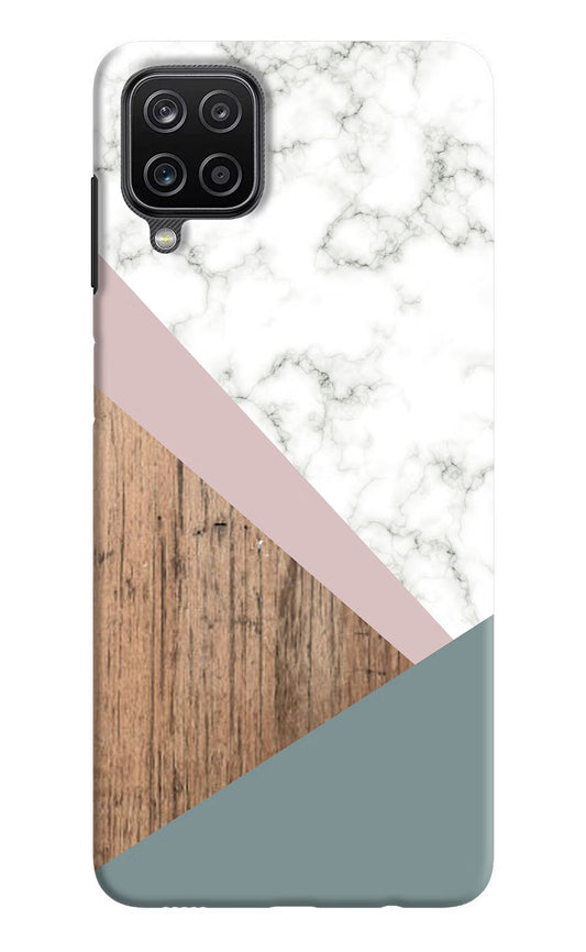 Marble wood Abstract Samsung M12/F12 Hard Case Back Cover by Casekaro
