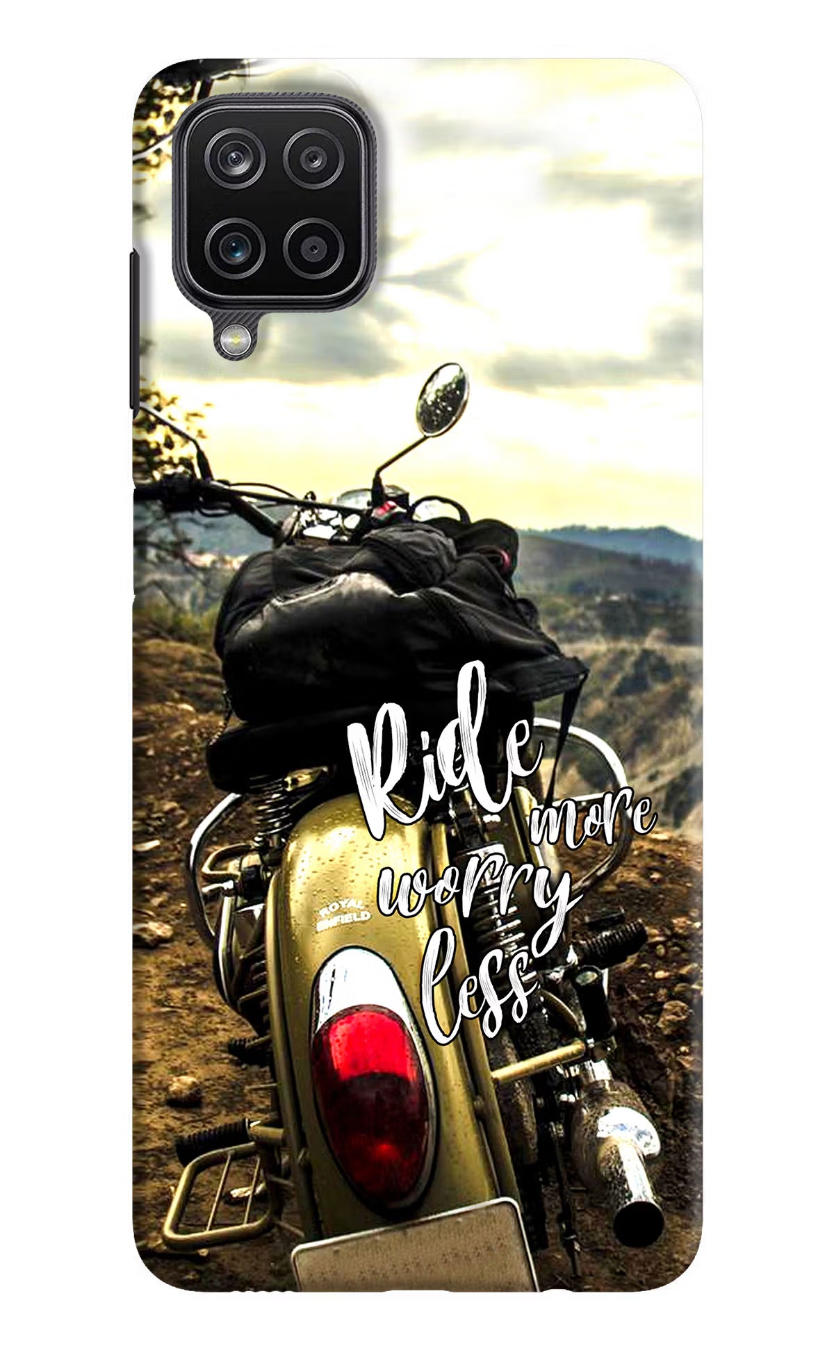 Ride More Worry Less Samsung M12/F12 Hard Case Back Cover by Casekaro
