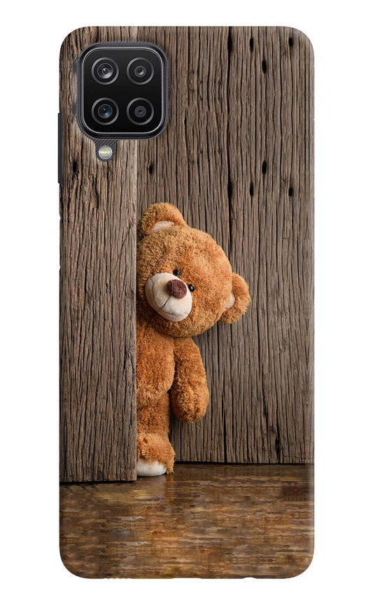 Teddy Wooden Samsung M12/F12 Hard Case Back Cover by Casekaro