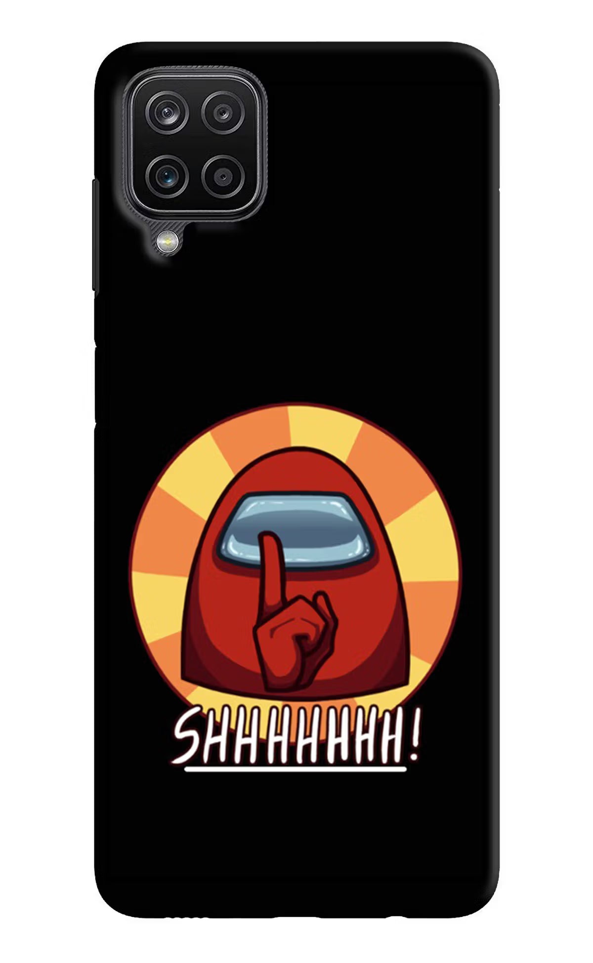 Among Us Shhh! Samsung M12/F12 Hard Case Back Cover by Casekaro