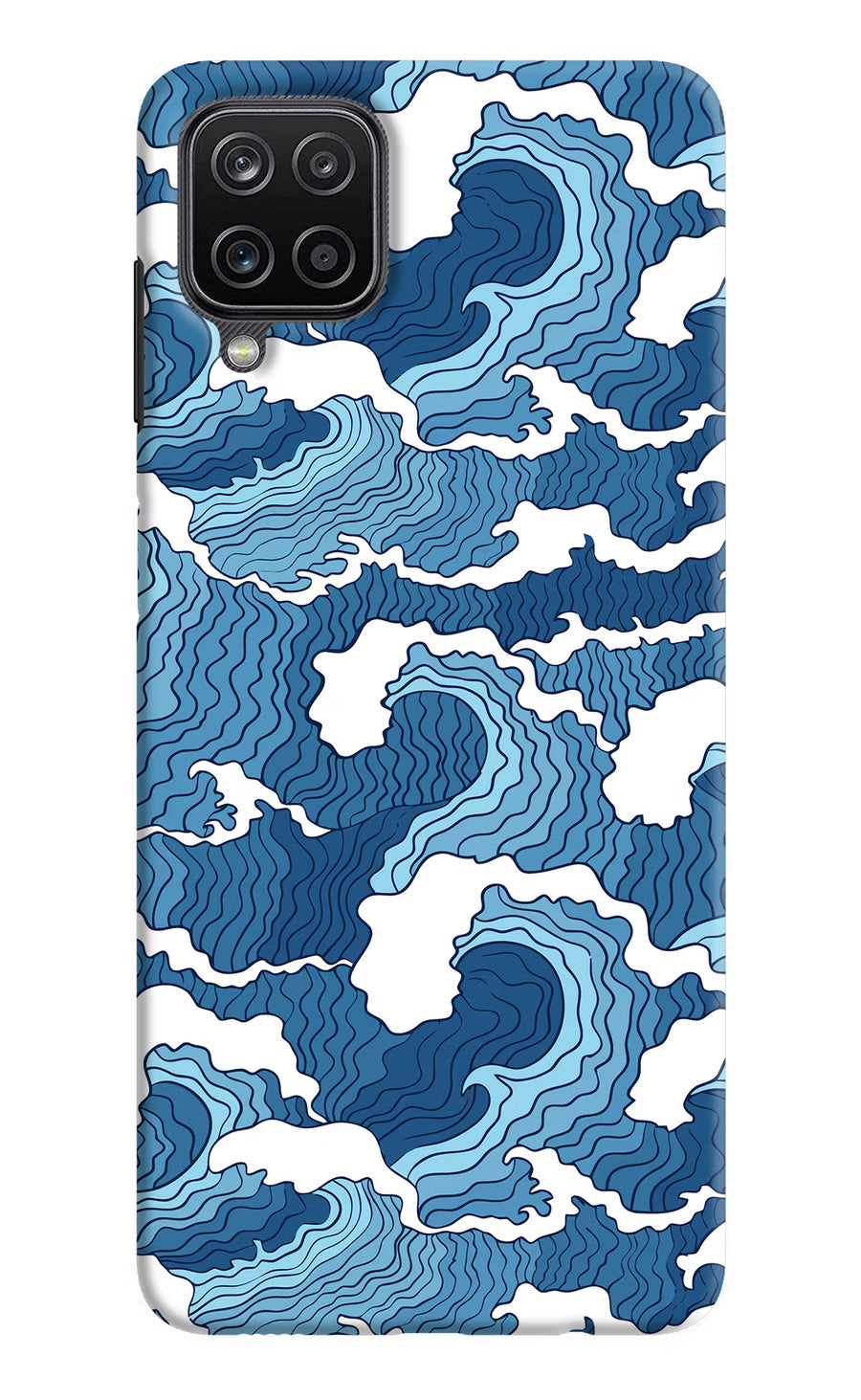 Blue Waves Samsung M12/F12 Back Cover, Hard case