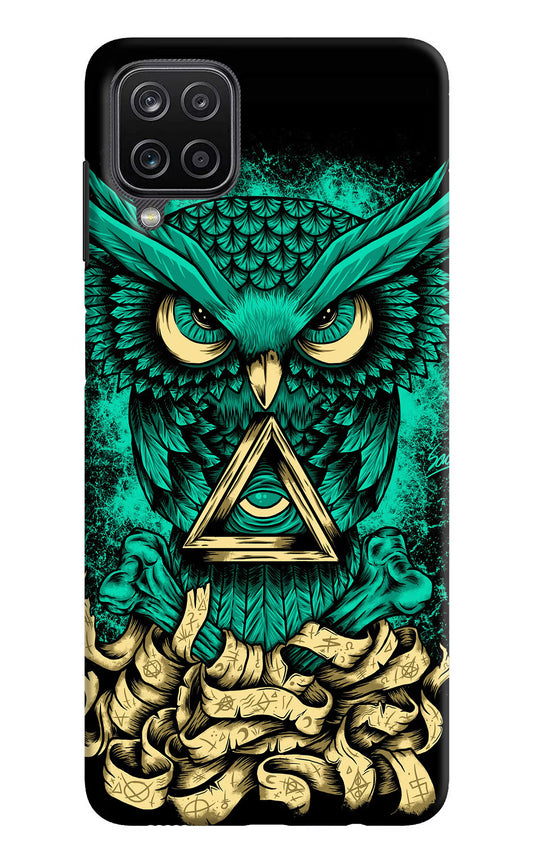 Green Owl Samsung M12/F12 Hard Case Back Cover by Casekaro