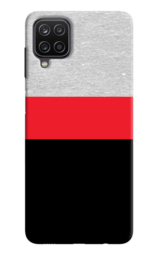 Tri Color Pattern Samsung M12/F12 Hard Case Back Cover by Casekaro