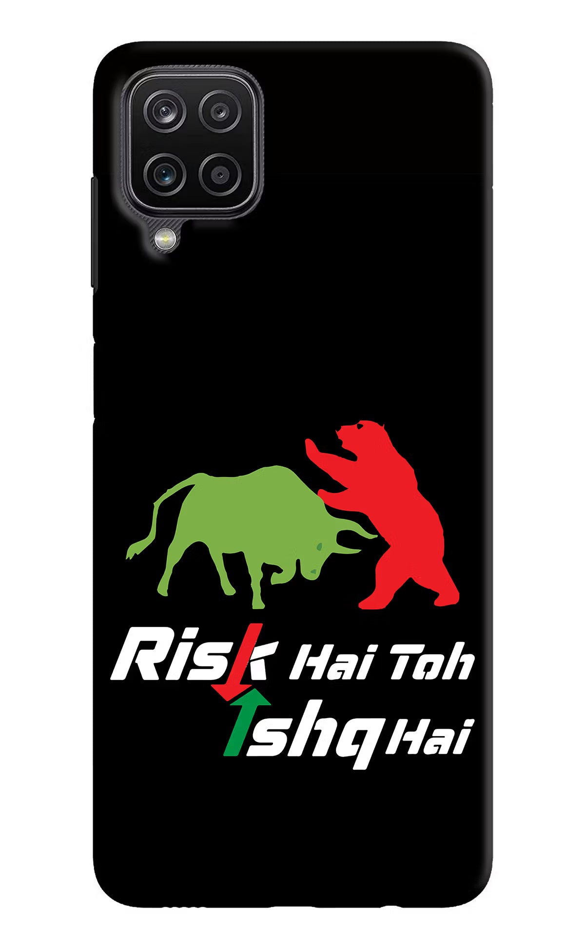 Risk Hai Toh Ishq Hai Samsung M12/F12 Hard Case Back Cover by Casekaro