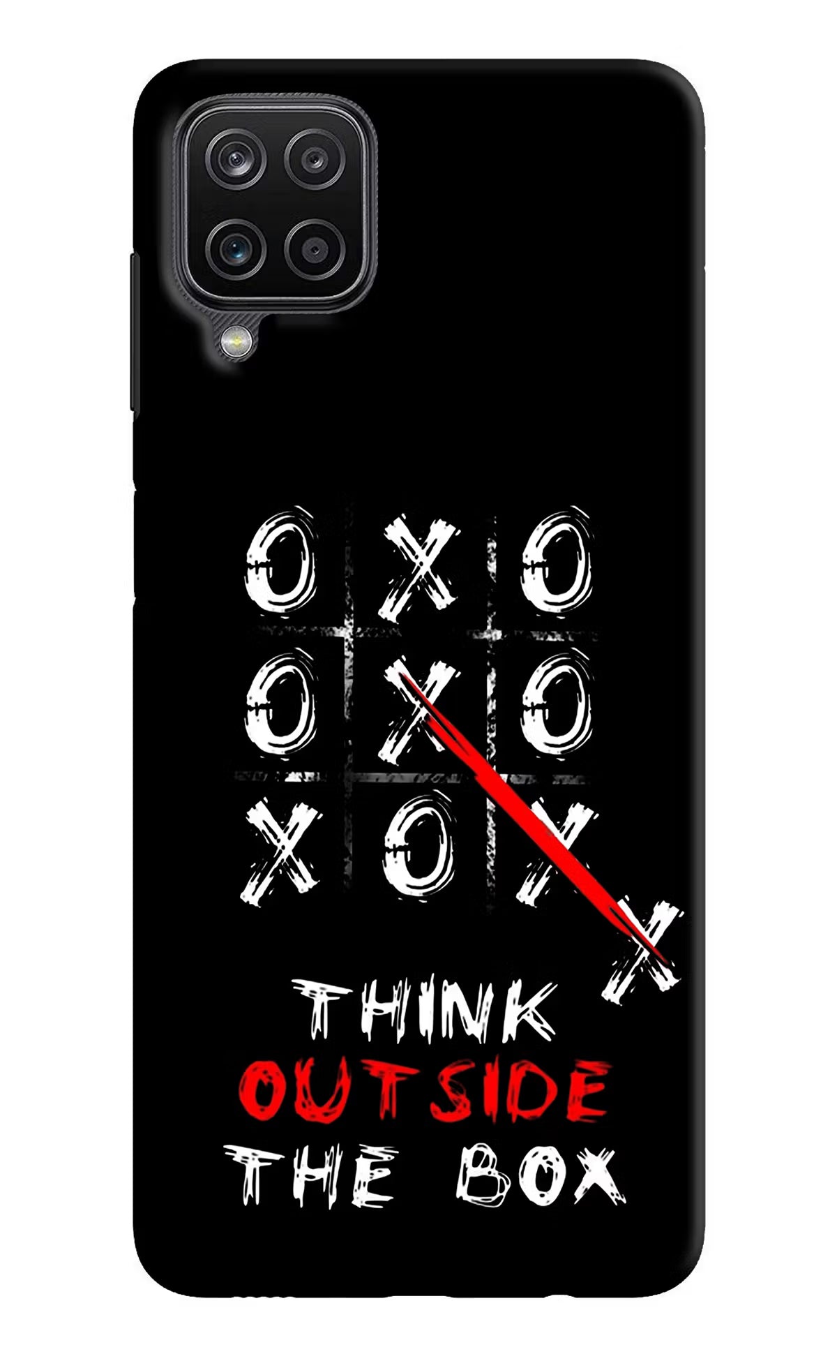 Think out of the BOX Samsung M12/F12 Hard Case Back Cover by Casekaro
