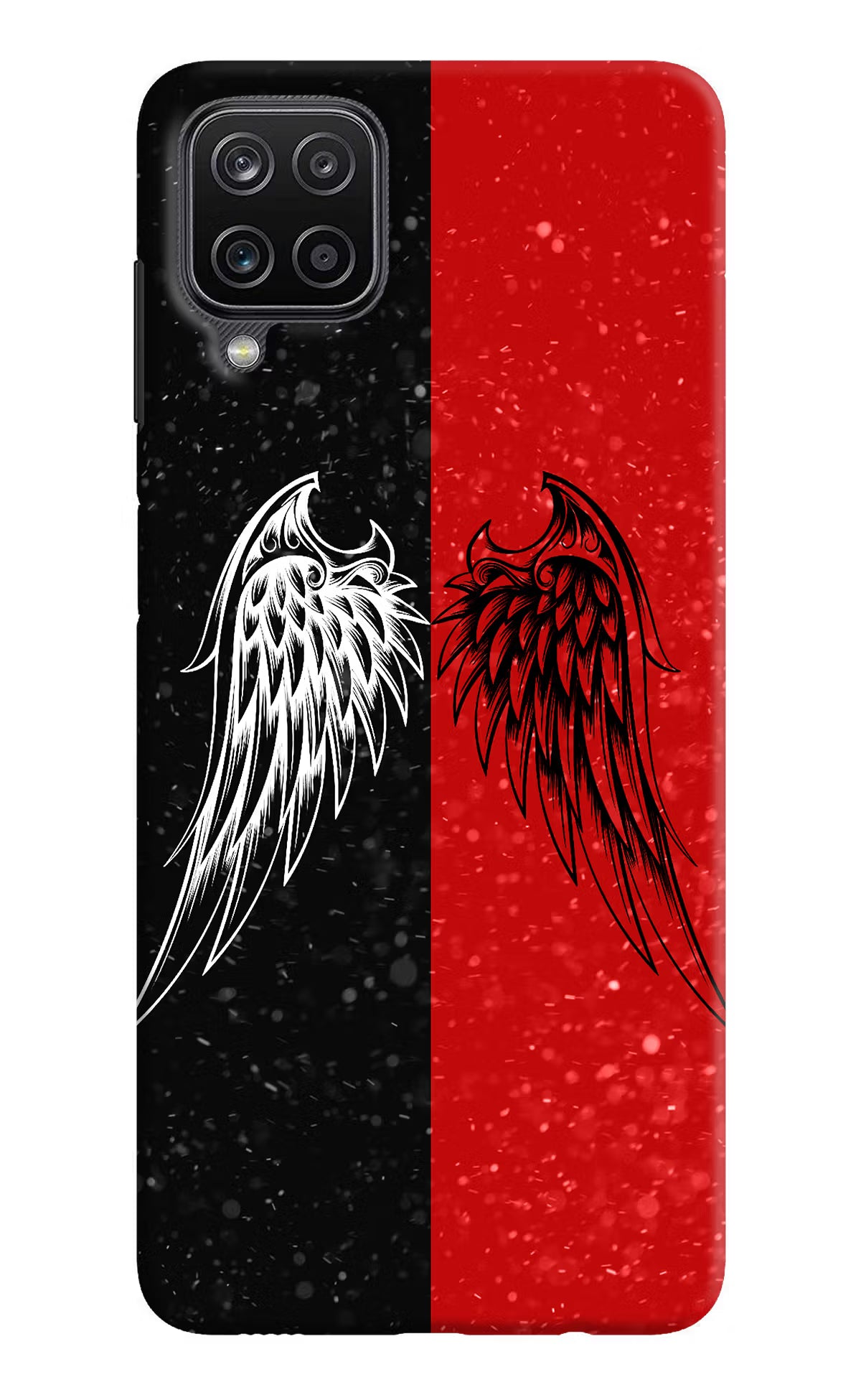 Wings Samsung M12/F12 Hard Case Back Cover by Casekaro