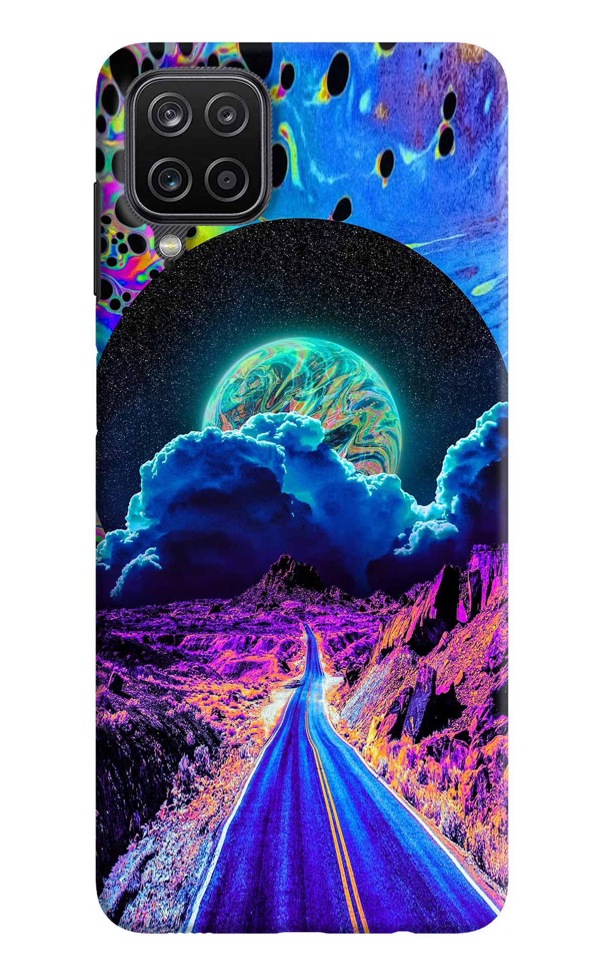 Psychedelic Painting Samsung M12/F12 Hard Case Back Cover by Casekaro