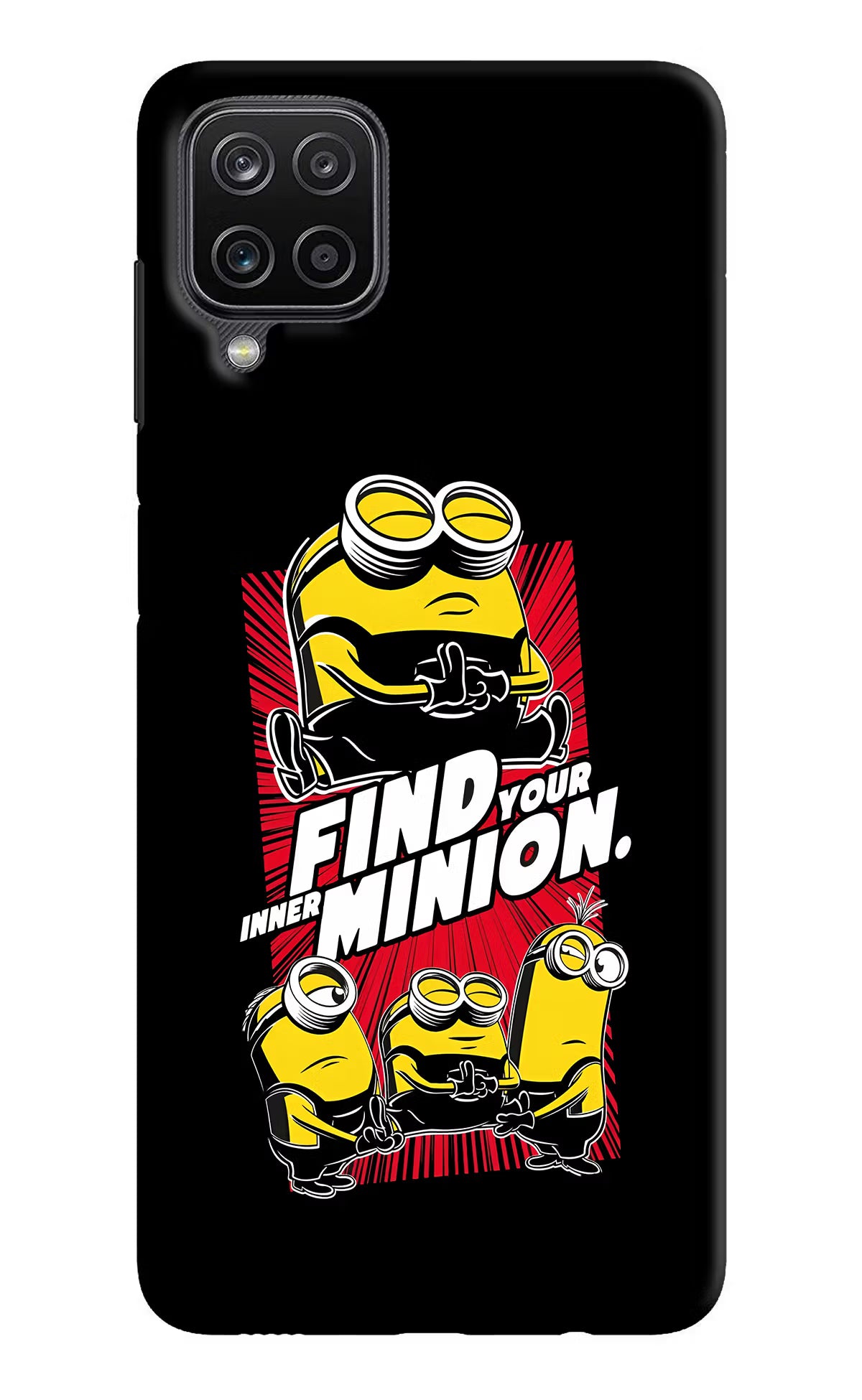 Find your inner Minion Samsung M12/F12 Hard Case Back Cover by Casekaro