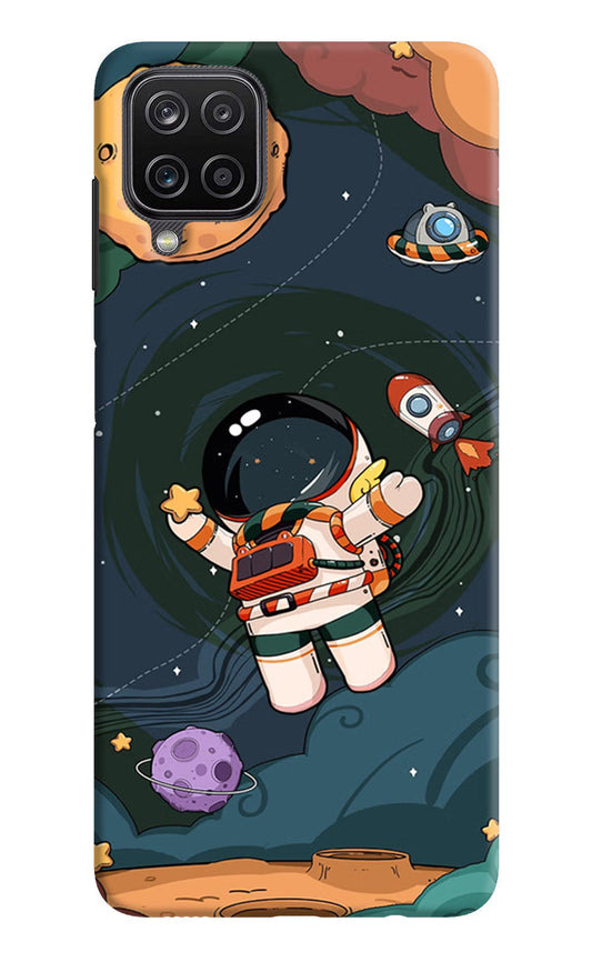 Cartoon Astronaut Samsung M12/F12 Hard Case Back Cover by Casekaro