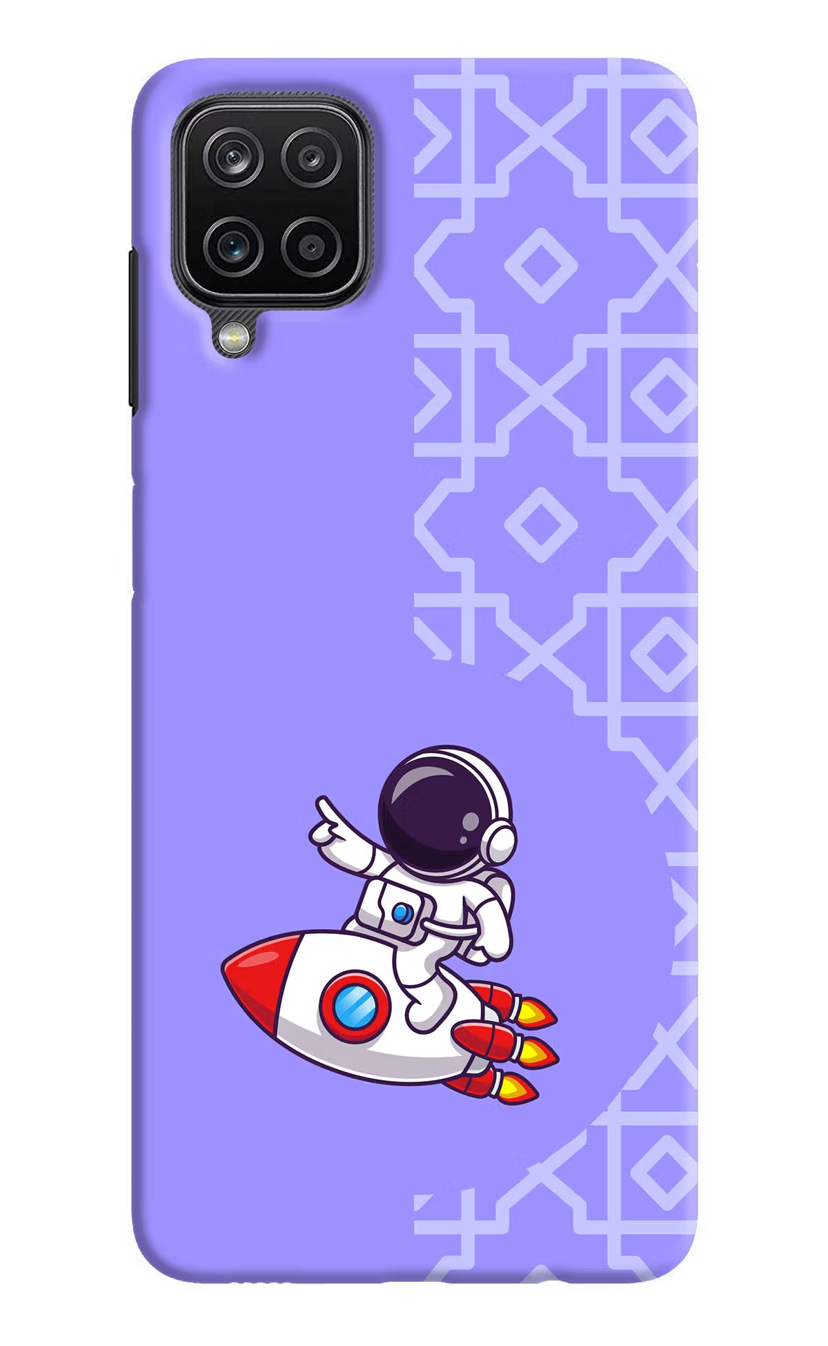 Cute Astronaut Samsung M12/F12 Hard Case Back Cover by Casekaro