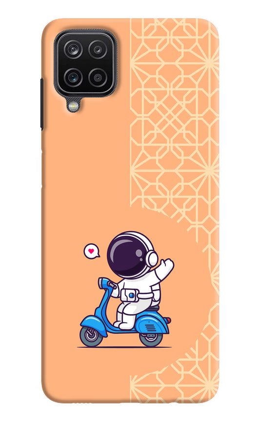 Cute Astronaut Riding Samsung M12/F12 Hard Case Back Cover by Casekaro