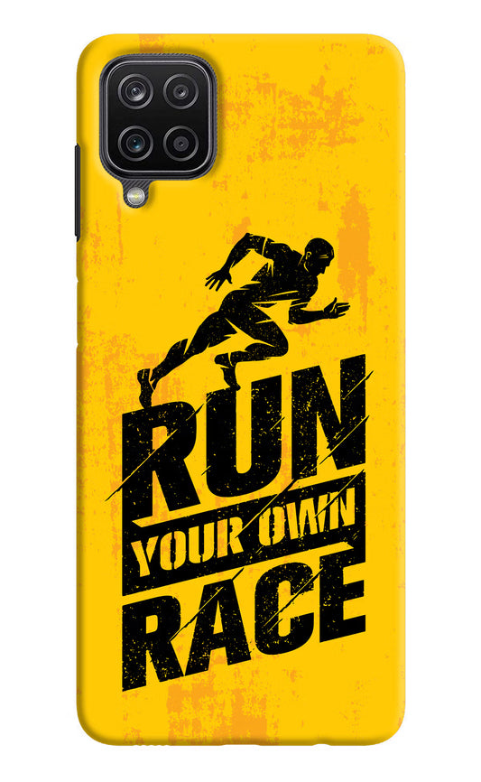 Run Your Own Race Samsung M12/F12 Hard Case Back Cover by Casekaro